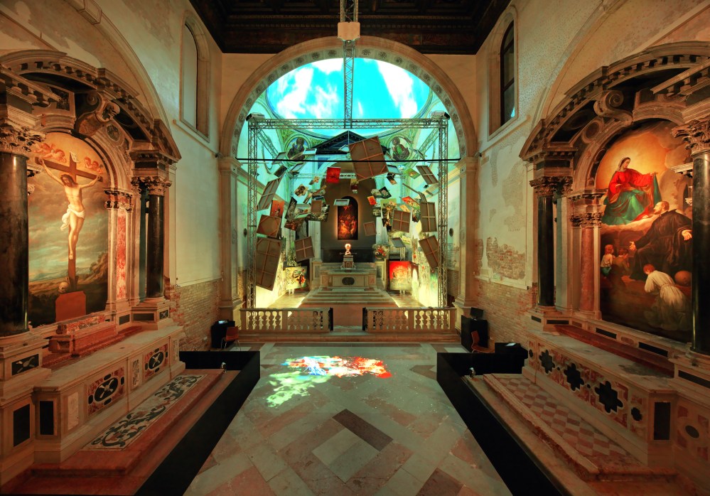 1.The Illusional Universe 幻真的宇宙 painting, video and installation绘画、影像、装置 圣玛利亚教堂 意大利威尼斯 2013